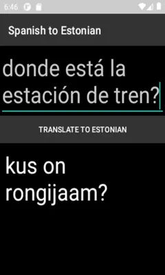 Spanish to Estonian Translator android App screenshot 0