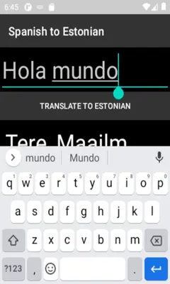 Spanish to Estonian Translator android App screenshot 2